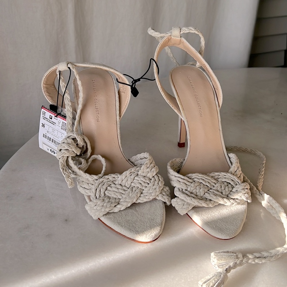 ZARA suede heels